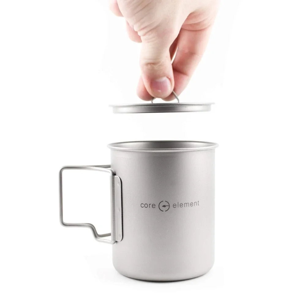 2-PACK 100% Titanium Cookware Set Mug 15oz 450ml + 25oz 750ml Cup Mug Ultralight